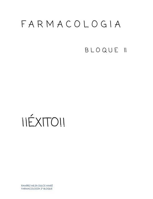 Farmacología bloque II