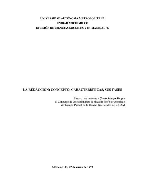 La Redacción Conceptos y Características 