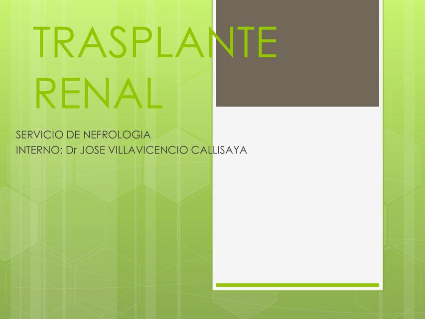 Trasplante Renal