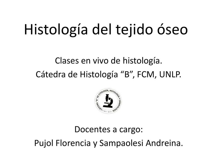 Histología del Tejido Óseo 