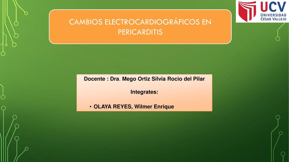 Cambios EKG en Pericarditis