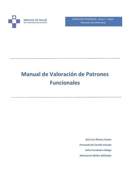 Manual de Valoración de Patrones Funcionales 