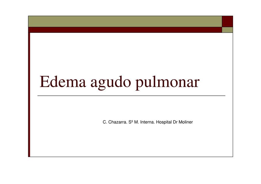 Edema agudo pulmonar