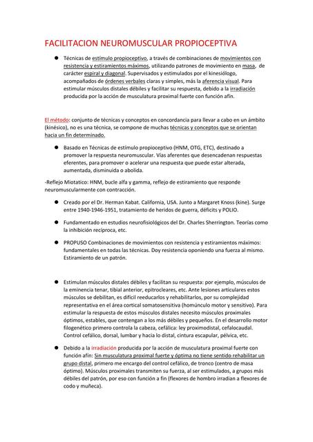 Facilitación Neuromuscular Propioceptiva