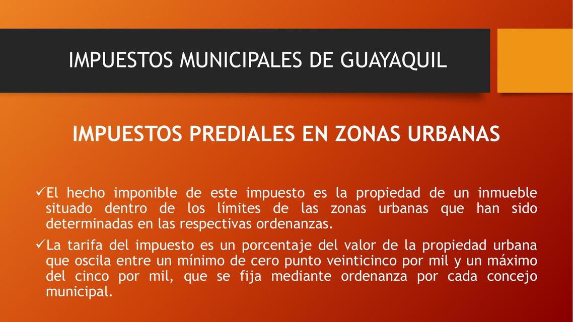 Impuestos Municipales de Guayaquil 