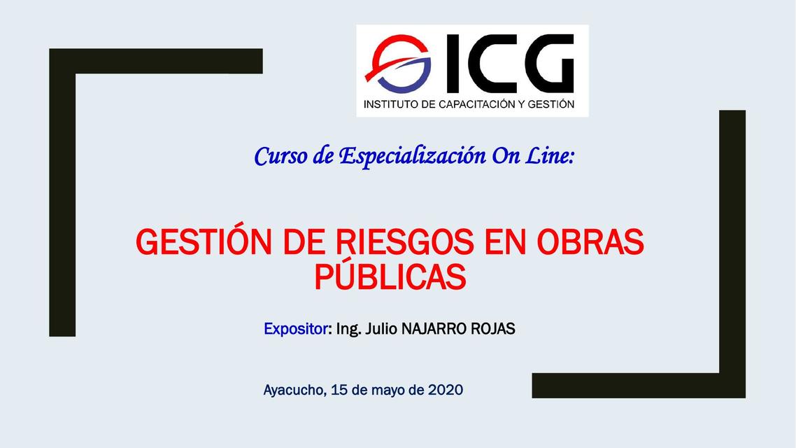 Gestion de Riesgos en Obras Públicas