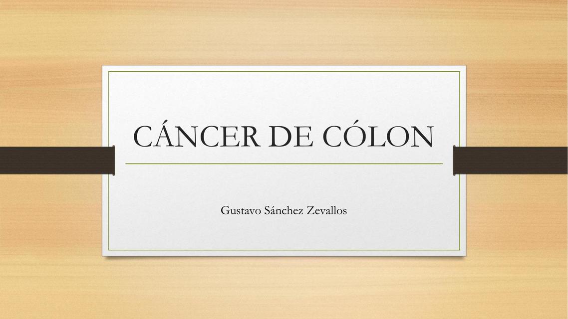 Cáncer de Colon 