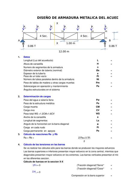 Estructura metálica para cruce aereo de tuberias