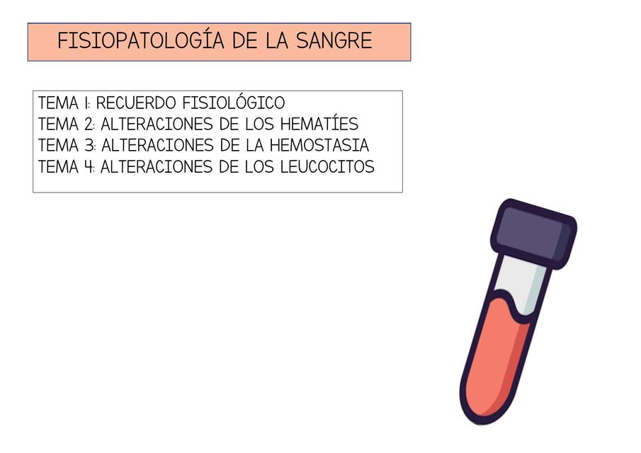 Fisiopatología de la Sangre