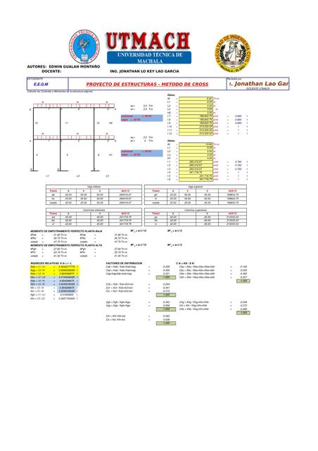 Calculo de estructuras tipo pórtico