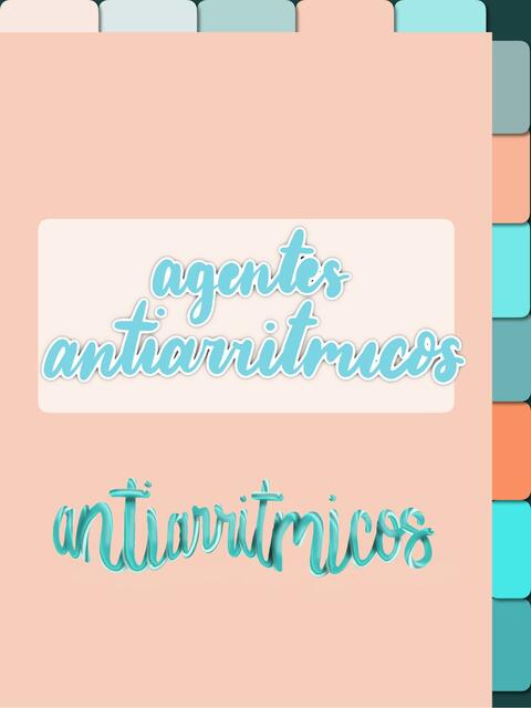 Agentes Antiarrítmicos