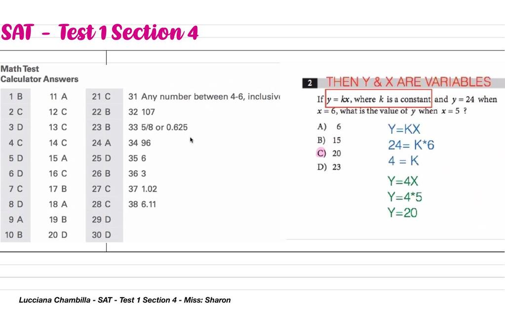 SAT - Test 1 Section 4