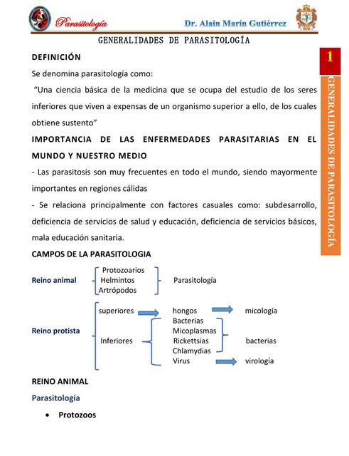 Generalidades de Parasitología