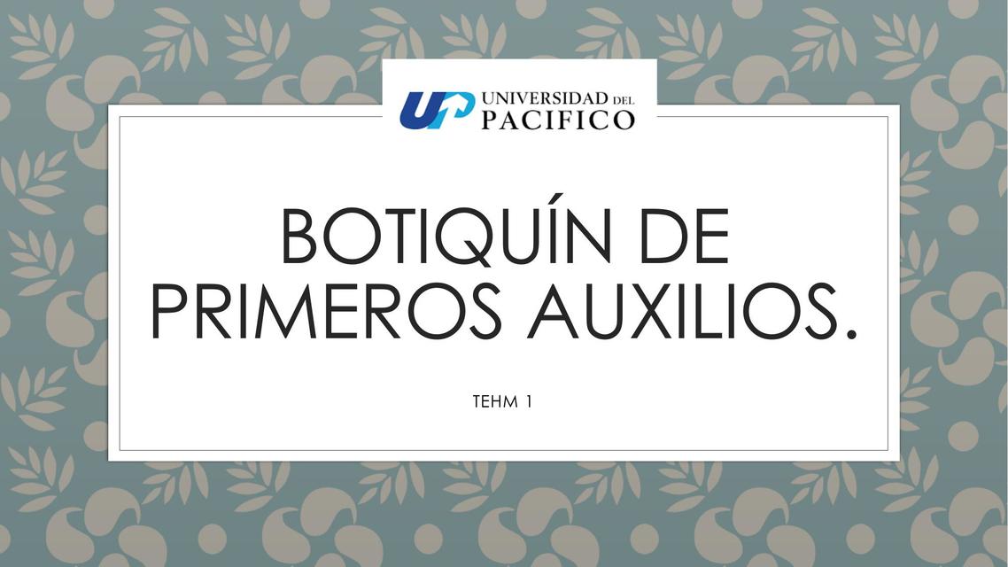 Botiquín de Primeros Auxilios