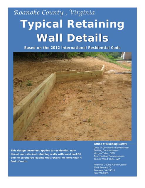 Retaining wall details