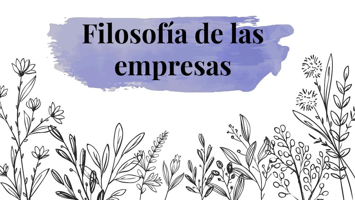 Filosofía de las empresas 