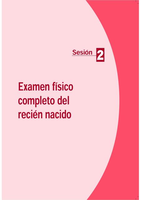 Examen físico completo del recién nacido