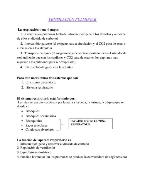 Ventilación Pulmonar