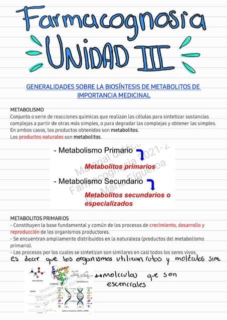 Farmacognosia Unidad III