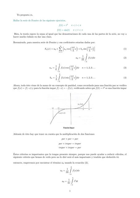 Desarrollo de Fourier-ejercicio clásico