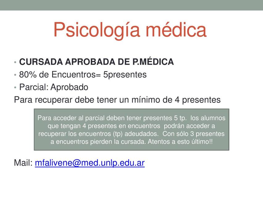 Psicología médica