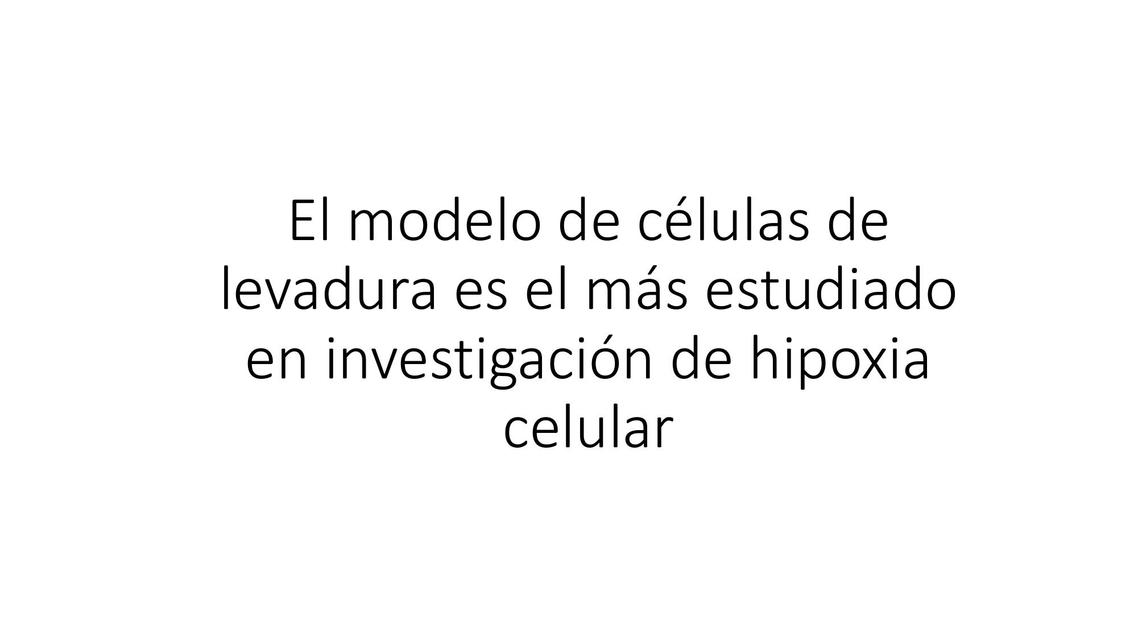 El modelo de células de levadura