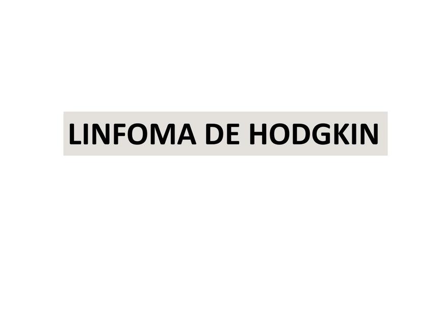 Linfomas Hodking