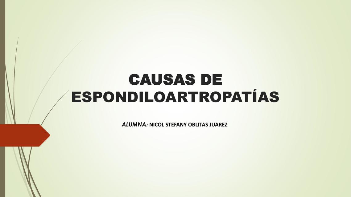 Causas de Espondiloartropatías