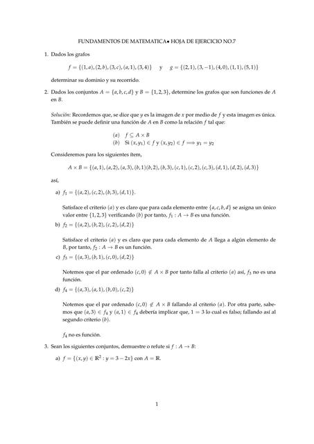 Ejercicios de fundamentos de matemática