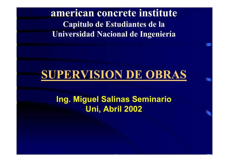 Supervision De Obras