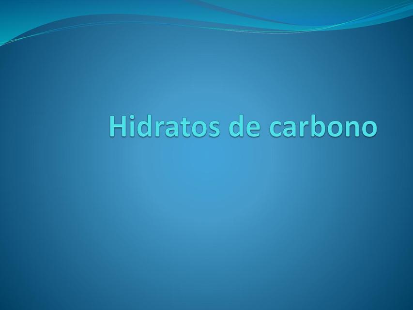 Estructura de Hidratos de Carbono 