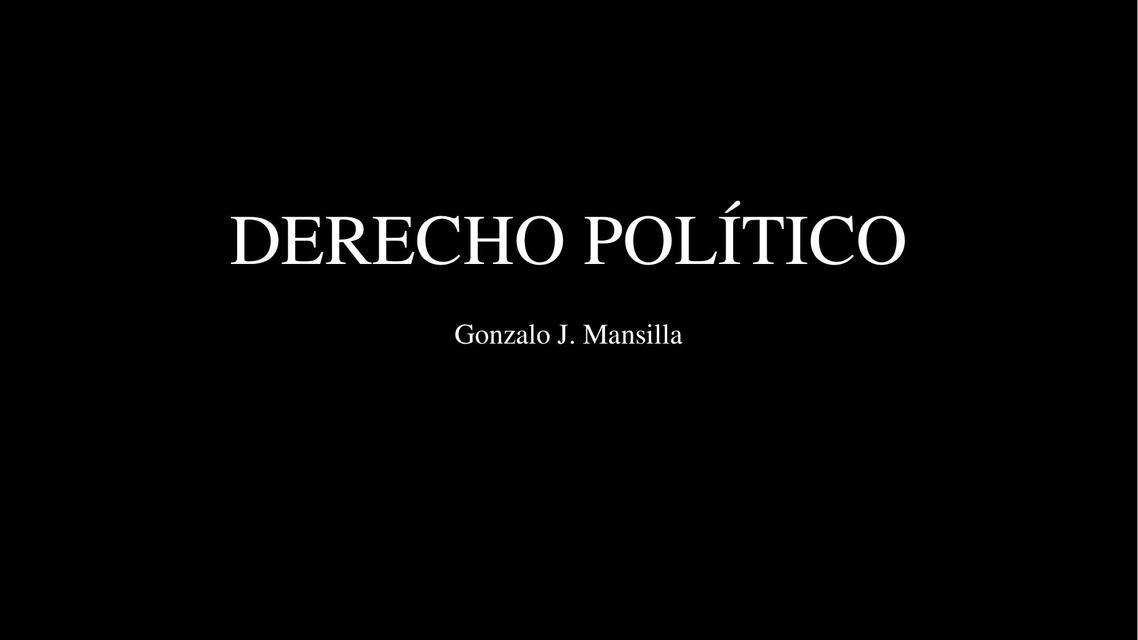 Derecho Político