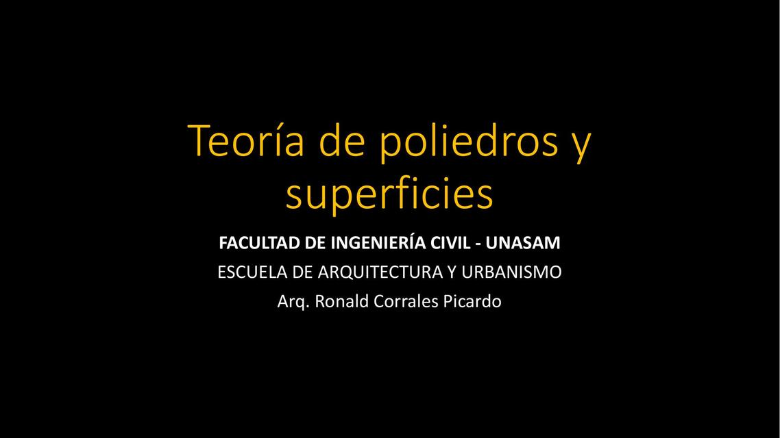 Teoría de Poliedros y Superficies