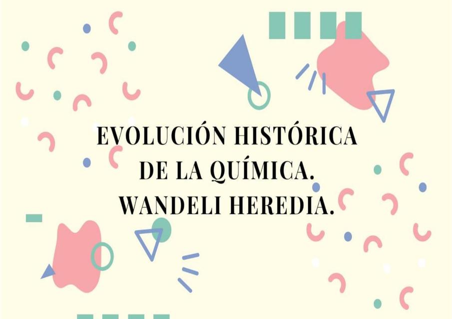 Línea de Tiempo de la Evolución de la Química