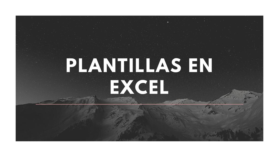 Plantillas de Excel