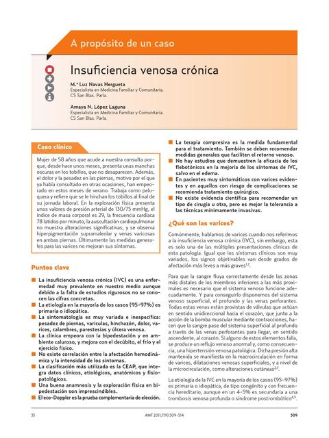 Insuficiencia venosa crónica 