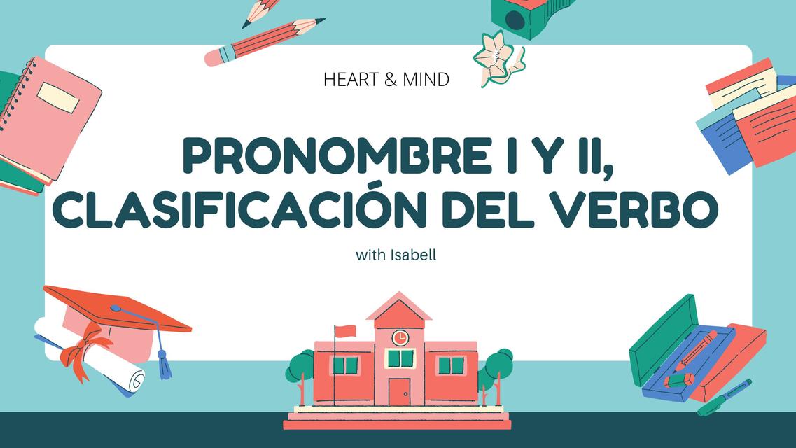 Pronombre I y II Clasificación del Verbo