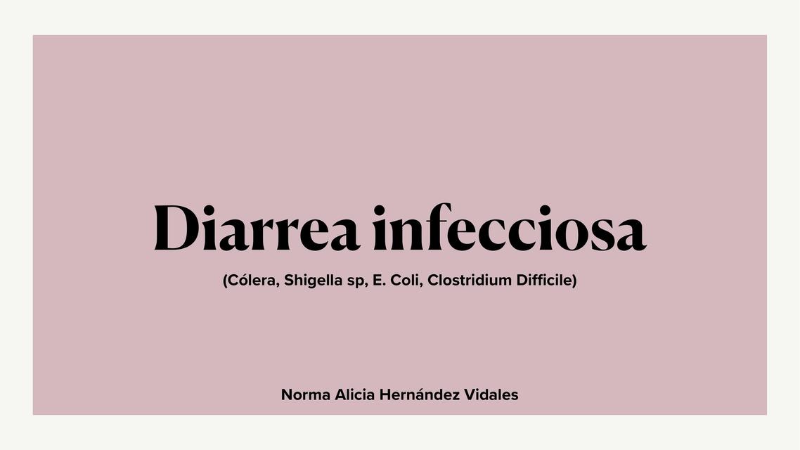 Diarrea infecciosa