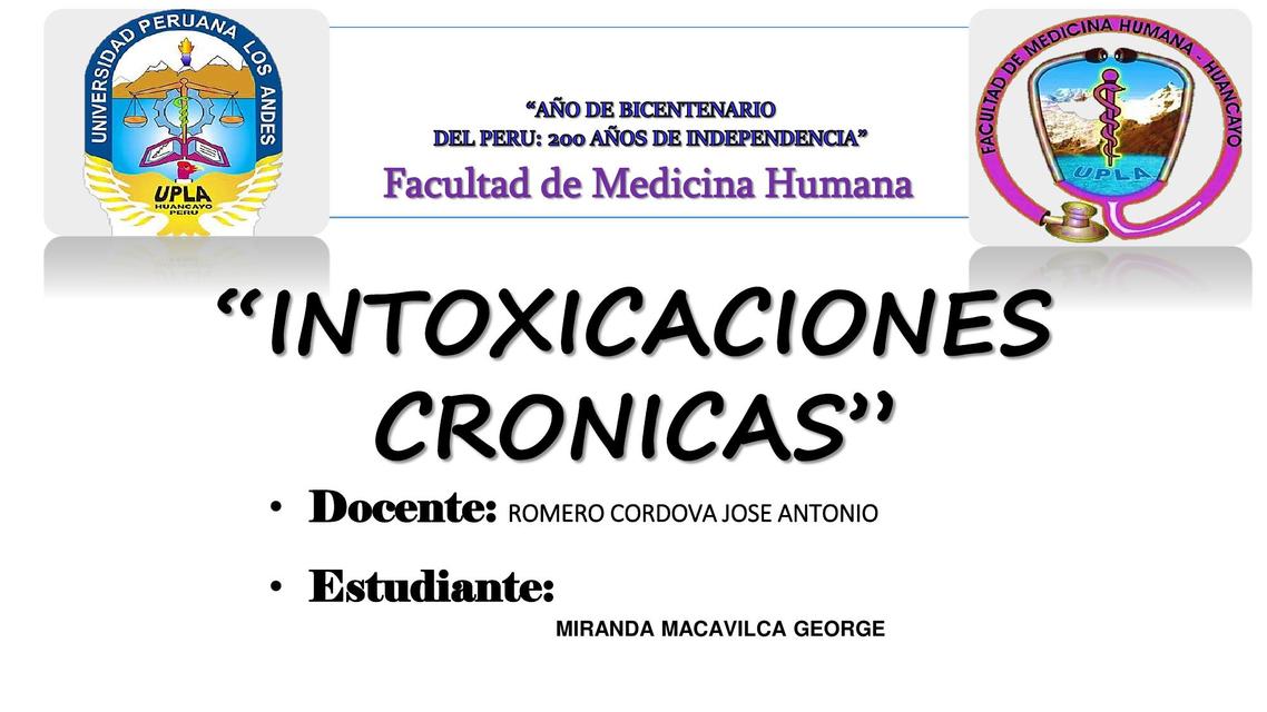 Intoxicaciones Crónicas