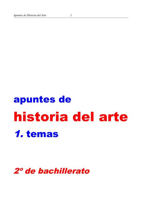 Apuntes de Historia del Arte 