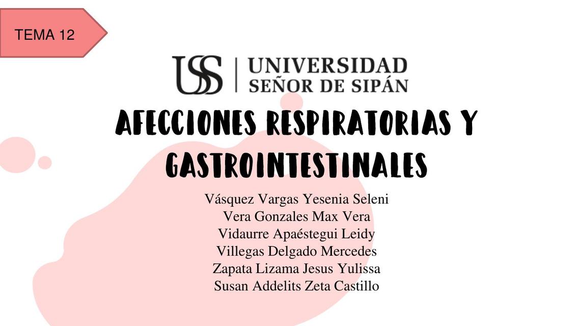 Afecciones Respiratorias y Gastrointestinales 