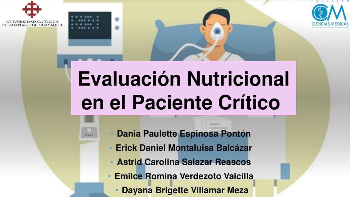 Evaluación Nutricional en el Paciente Crítico