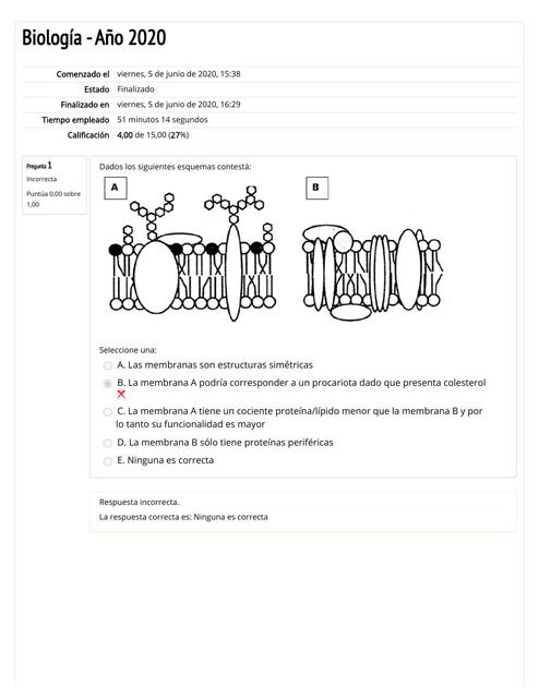 Autoevaluación de Biología 