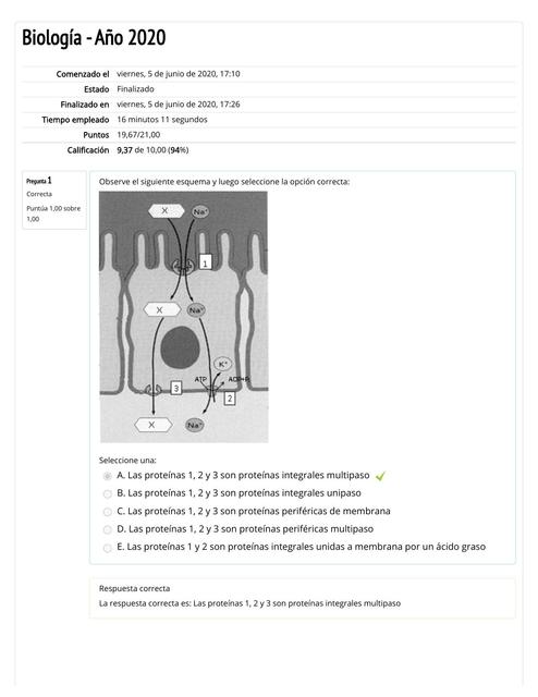 Autoevaluación de Proteínas