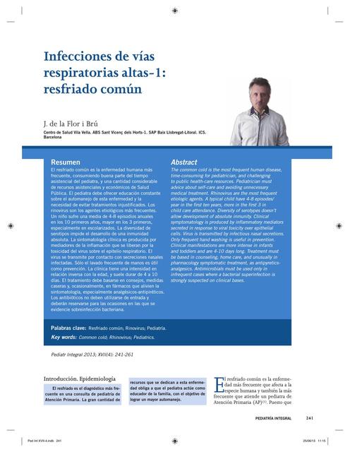 Infecciones de Vías Respiratorias Altas