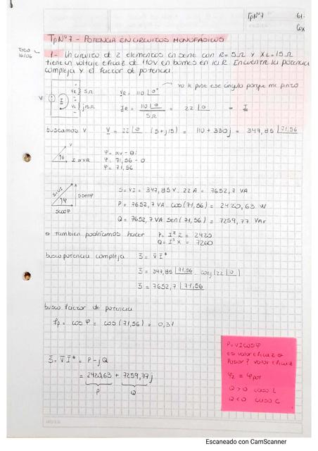 Tp N7 Potencia Monofásicos - Cox Rocío