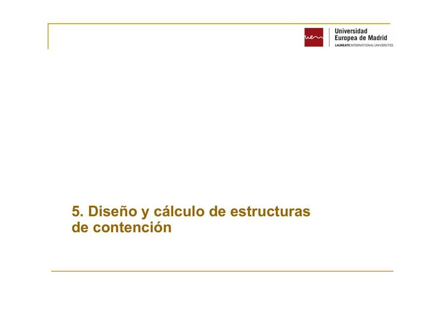  Diseño y cálculo de estructuras de contención