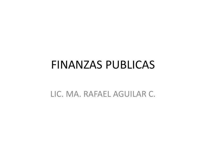 Finanzas Públicas 