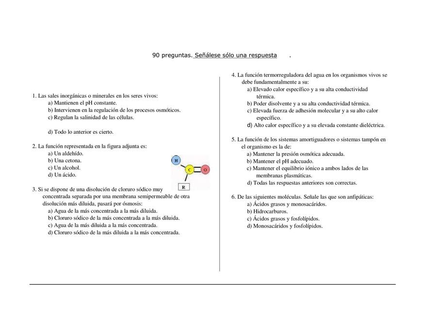 Examen de Bioquímica