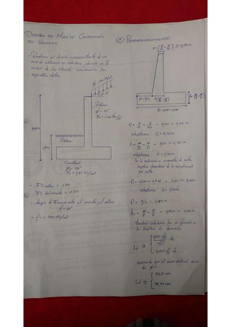 Diseño de Muro de Contención 